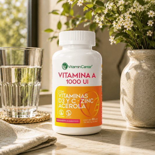 VITAMINA A 1,000 UI (Suplemento Alimenticio) | Vitamin Center | 60 Cápsulas