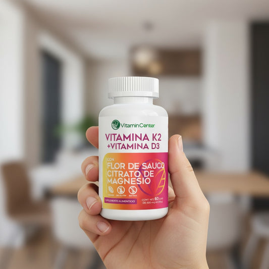 Vitamina K2 + Vitamina D3 (Suplemento Alimenticio) | Vitamin Center | 60 Cápsulas