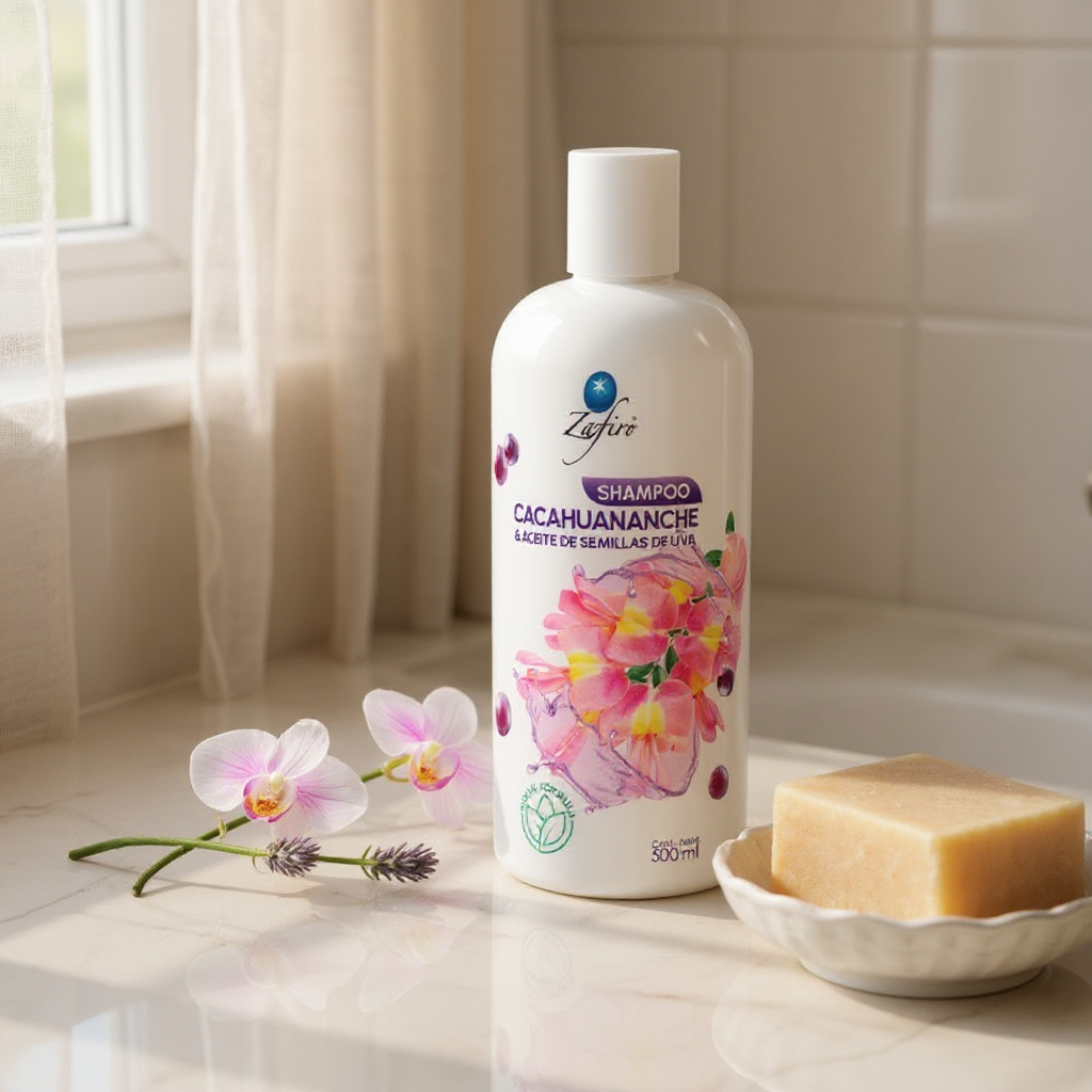 Shampoo Cacahuananche & Aceite de Semilla de Uva
