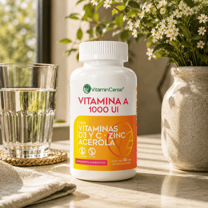 VITAMINA A 1,000 UI (Suplemento Alimenticio) | Vitamin Center | 60 Cápsulas