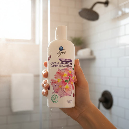 Shampoo Cacahuananche & Aceite de Semilla de Uva