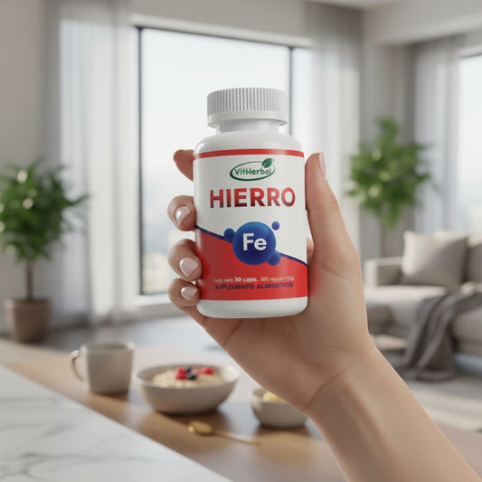 Hierro (Suplemento Alimenticio) | Vitherbal | 60 Cápsulas
